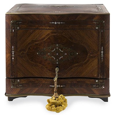 Lot 517 - Napoleon III Brass, Mother-of-Pearl and...