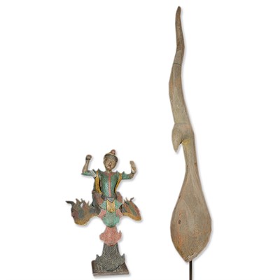 Lot 463 - Thai Wood Architectural Element; Together with...