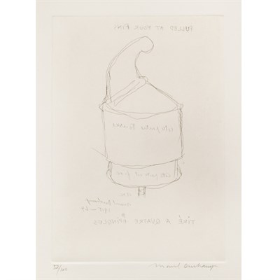 Lot 410 - Marcel Duchamp (1887-1968) PULLED AT FOUR PINS...