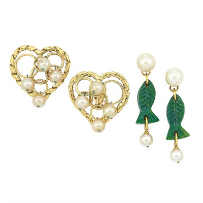 Lot 47 - Two Pairs of Yves Saint Laurent Earrings...