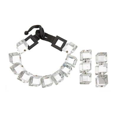 Lot 55 - Yves Saint Laurent Rhinestone and Leather Demi-...