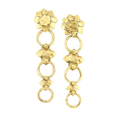 Lot 58 - Yves Saint laurent Shoulder Duster Earrings...