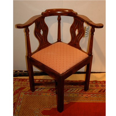 Lot 246 - George III Style Mahogany Corner Chair