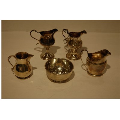 Lot 357 - Group of Five English Silver Table Articles...