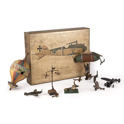 Lot 355 - Group of Aviation Theme Toys Comprising seven...