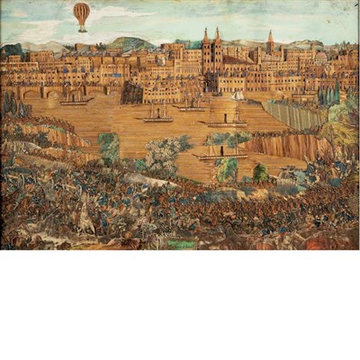 Lot 333 - Framed Straw Work Picture Third quarter of the...