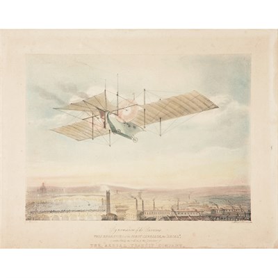 Lot 322 - [AERIAL STEAM CARRIAGE] Group of three prints...
