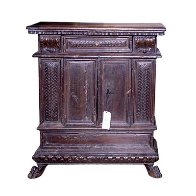 Lot 292 - Italian Baroque Walnut Side Cabinet Early 18th...