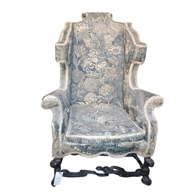 Lot 324 - William and Mary Walnut Wing Chair The...
