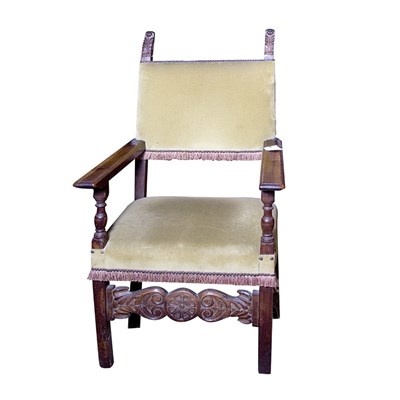 Lot 132 - Italian Baroque Style Walnut Armchair 19th...