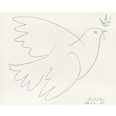 Lot 489 - After Pablo Picasso DOVE OF PEACE Color offset...