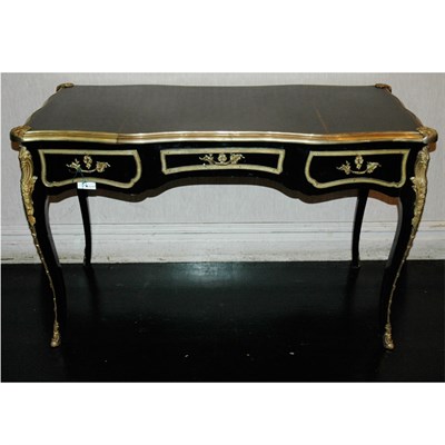 Lot 452A - Louis XV Style Gilt-Bronze Mounted Ebonized...