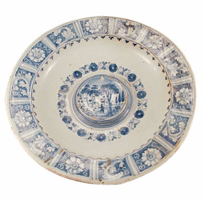 Lot 218 - Continental Faience Charger Decorated with a...