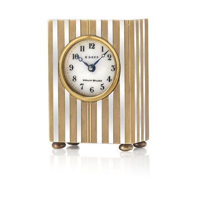 Lot 314 - Two-Color Gold 8 Day Clock, Udall & Ballou