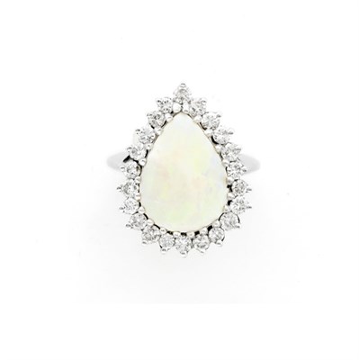 Lot 467 - Opal and Diamond Ring