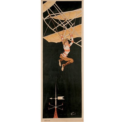 Lot 339 - Fernand Fernel AEROPLANE Color lithograph,...