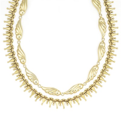 Lot 437 - Two Gold Necklaces