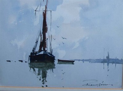 Lot 77 - Edward Wesson British, 1910-1983 The Barge and...