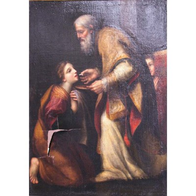 Lot 19 - Italian School 17th Century The Communion Oil...