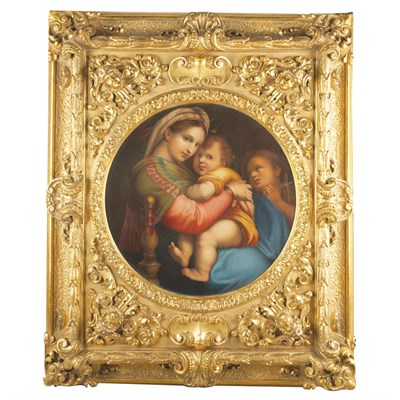 Lot 14 - After Raphael Madonna della Sedia Oil on...