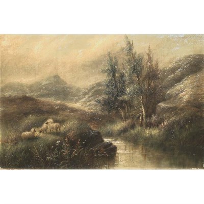 Lot 64 - Attributed to Edwin Masters Sheep in a...