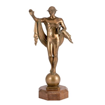 Lot 259 - American Art Deco Bronze Figure of Mercury...