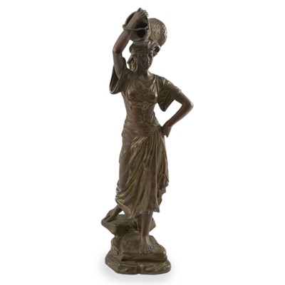 Lot 138 - Gilt and Patinated-Bronze Figure of a Water...