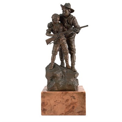 Lot 559 - Vienna Bronze Western Theme Figural Group of a...