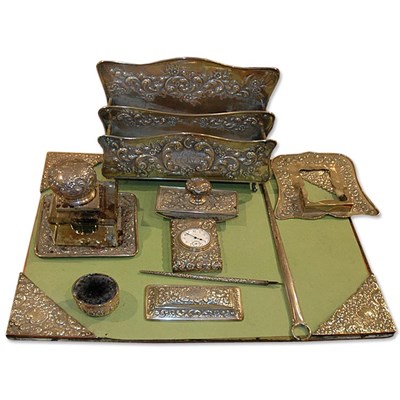 Lot 340 - Black, Starr & Frost Sterling Silver Desk Set...