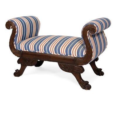 Lot 110 - Classical Style Mahogany Upholstered Window...
