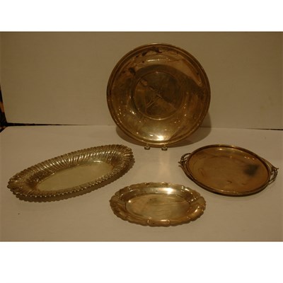 Lot 381 - Two Sterling Silver Plates; Together with Two...