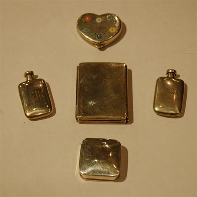 Lot 391A - Group of Silver Snuff Bottles and Boxes Total...