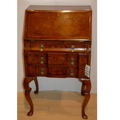 Lot 458 - George I Style Walnut Slant Front Desk Height...