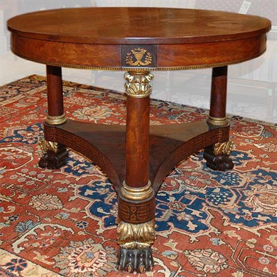 Lot 132 - Classical Parcel Gilt and Stenciled Mahogany...