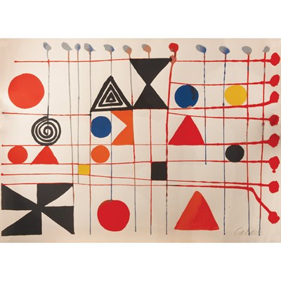 Lot 375 - Alexander Calder QUILT Color lithograph, 1966,...