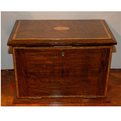 Lot 308 - George III Style Inlaid Mahogany Writing Box...