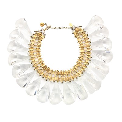Lot 393 - William De Lillo Bib Necklace 1960s Gold...