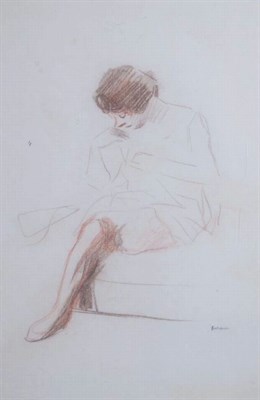 Lot 39 - Jean Louis Forain French, 1852-1931 Seated...