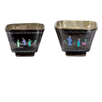 Lot 106 - Group of Five Chinese Mother-of-Pearl Inlaid...