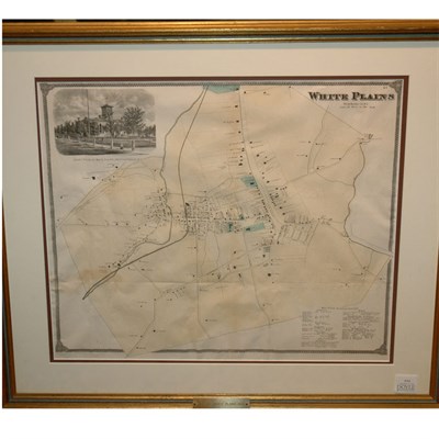 Lot 112 - Artist Unknown WHITE PLAINS Hand-colored...