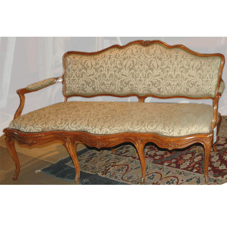 Lot 201 - Provincial Louis XV Fruitwood Settee The...