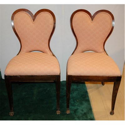 Lot 428 - Set of Four Biedermeier Mahogany Side Chairs