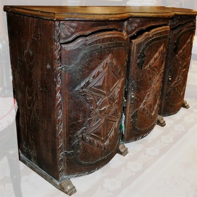 Lot 182 - Renaissance Style Oak Credenza Height 30...