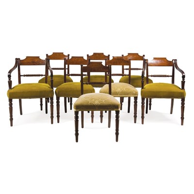 Lot 498 - Set of Fourteen Regency Style Mahogany Dining...
