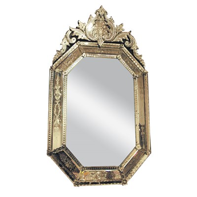 Lot 291 - Venetian Style Etched Mirror Framed Mirror...