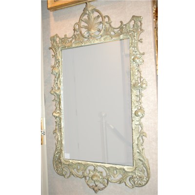 Lot 140 - Rococo Style Painted Wood Mirror Height 52...
