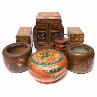Lot 162 - Group of Seven Wood Asian Articles