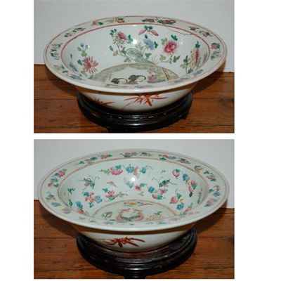 Lot 131 - Two Chinese Famille Rose Porcelain Basins...