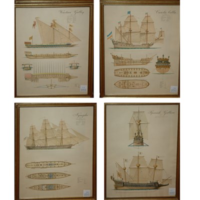 Lot 111 - Artist Unknown [SHIP STUDIES] Four color...