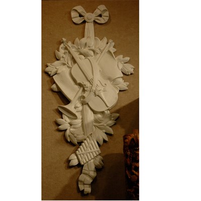 Lot 228 - Neoclassical Style White Painted Wall Applique...